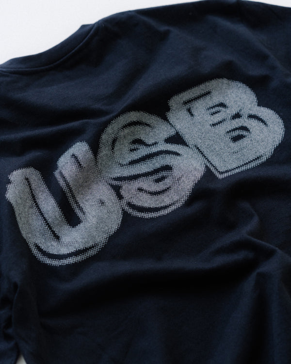 usb reflective black tee