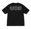 usb reflective black tee